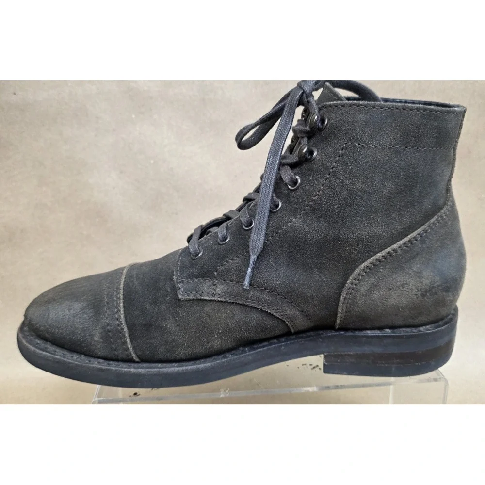 Thursday Boot Company (Sz 7.5) Captain Dark Olive Suede Men's Lace Up Boots